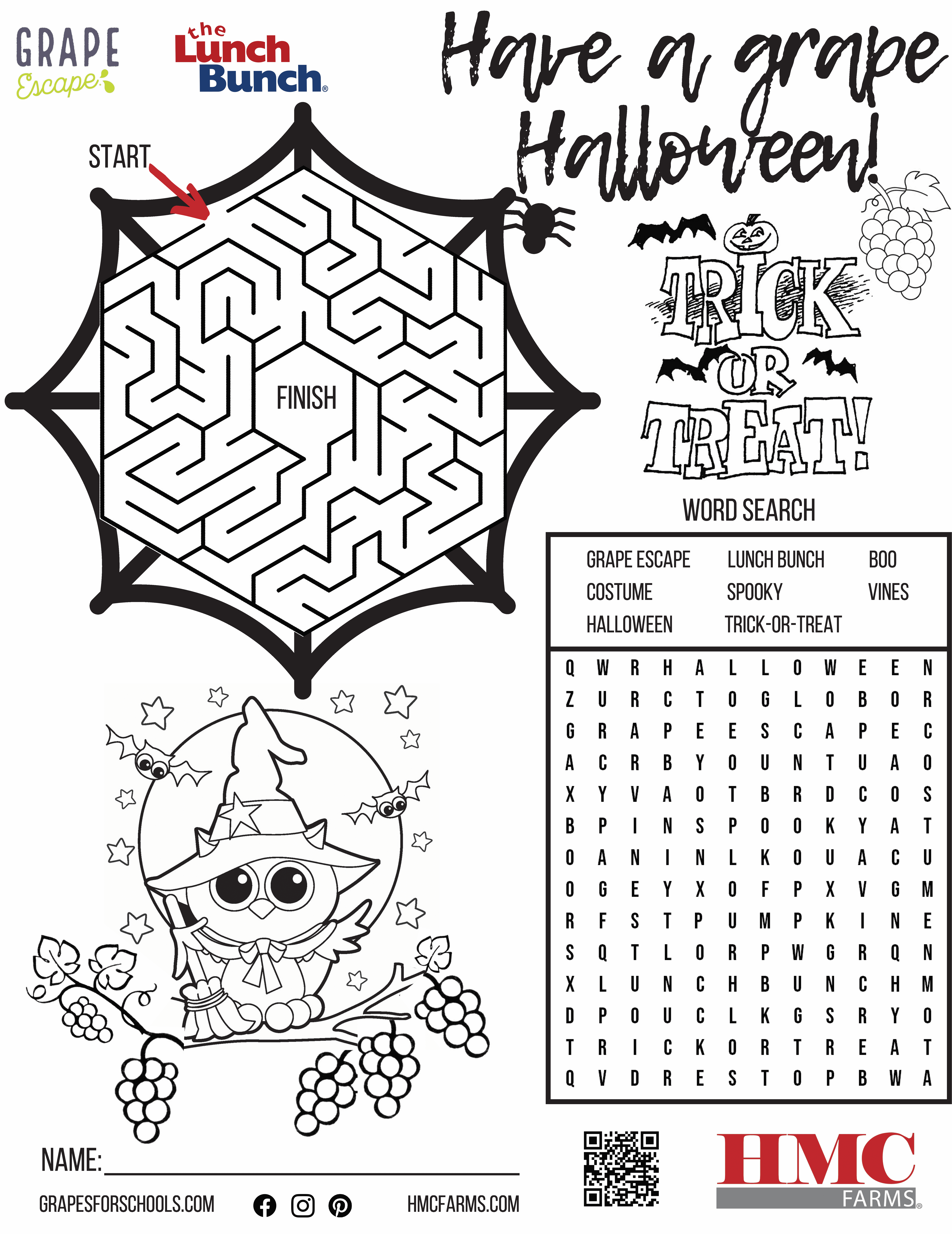 Free Printable Halloween Activity Pages